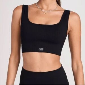 Black SET ACTIVE Sculptflex Sports Bra